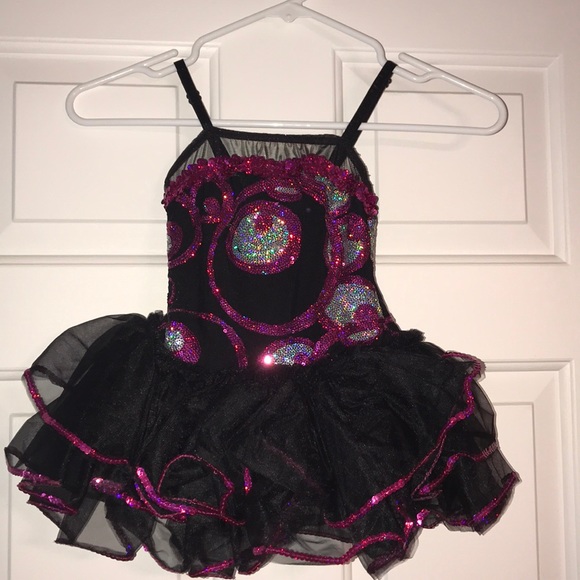 Custom Pink & Sliver Sparkling Dancing Costume - Picture 1 of 8